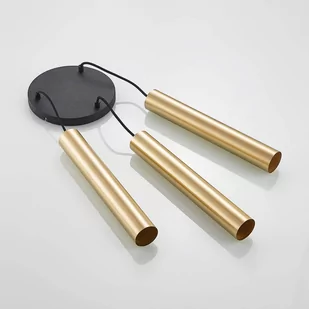 Lindby Joffrey lampa wisząca, 3-pkt., mosiądz - Lampy sufitowe - miniaturka - grafika 5