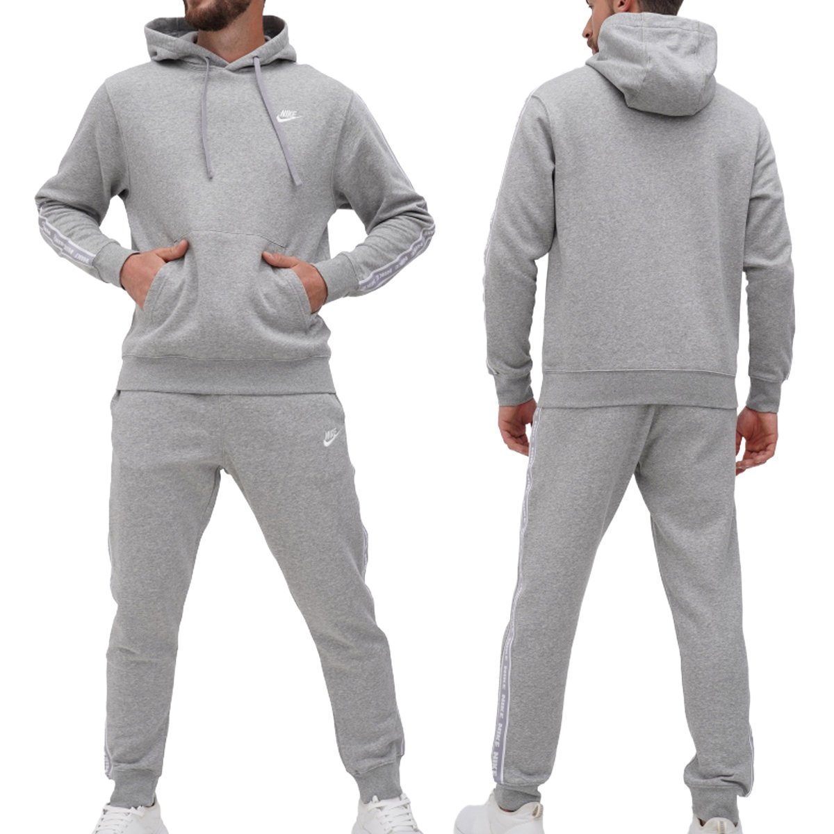 Nike komplet dresowy bluza spodnie ocieplany dres męski szary FB7296-063 S