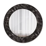 Lustra - Piękne Lustro Ścienne Okrągłe Czarny marmur 50cm - miniaturka - grafika 1