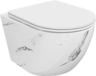 Miski WC - Mexen Lena miska wc Rimless z deską wolnoopadającą slim, duroplast, biała kamień - 30224092 - miniaturka - grafika 1