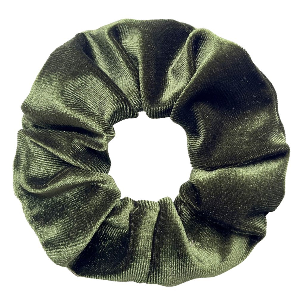 Gumka do Włosów Zielona Welurowa Duża Wygodna i Bezpieczna dla Włosów