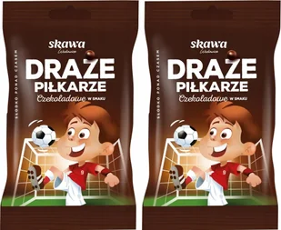 Skawa Cukierki Draże czekoladowe Piłkarze 70g x 2 | Zestaw Dwupak - Gumy do żucia, lizaki, dropsy - miniaturka - grafika 1