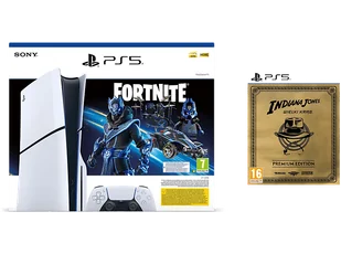 Sony PLAYSTATION 5 Slim 1TB D Chassis Fortnite Cobalt Zestaw Startowy + Indiana Jones i Wielki Krąg Edycja Premium - Konsole Playstation - miniaturka - grafika 1