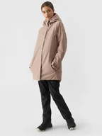 Kurtki damskie - Damska kurtka parka membrana 8000 4F 4FWAW24TTJAF560 - brązowa - miniaturka - grafika 1