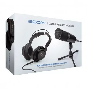 ZOOM ZDM-1PMP Podcast Kit z mikrofonem, kablem, zestawem słuchawkowym, statywem ZDM-1PMP - Mikrofony estradowe - miniaturka - grafika 1