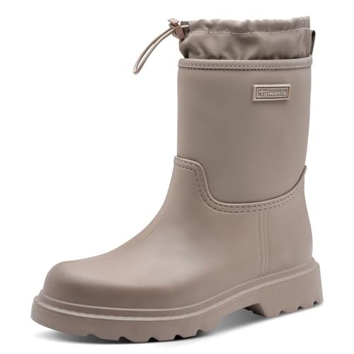 Tamaris Damskie kalosze gumowe 1-25415-45, szarobrązowe (taupe), 38 EU, szarobrązowy, 38 EU