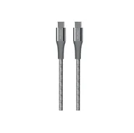 Kable komputerowe i do monitorów - PURO PURO Fabric K2 Cable Kabel 2xUSB-C 2.0 1.2 m (Space Grey) CUSBCUSBCFABK2SPGREY - miniaturka - grafika 1