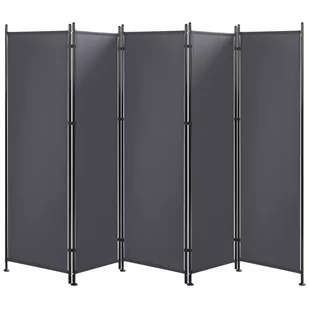 5-panelowy składany parawan pokojowy 270 x 170 cm szary NARNI - Parawany 5-panelowy składany parawan pokojowy 270 x 170 cm szary NARNI - Parawany - miniaturka - grafika 1