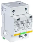 Akcesoria do kolektorów i fotowoltaiki - Ogranicznik przepięć typ 2 (C) 40/60KA DS50PVS-1000/G 2p+G 70A - miniaturka - grafika 1