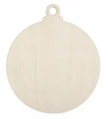 Bombki - BOMBKA BOMBKI ze sklejki zawieszka Decoupage 10cm - miniaturka - grafika 1