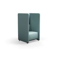 Inne meble biurowe - Fotel CLEAR SOUND, 1-osobowy, tkanina Pod CS, turkusowy - miniaturka - grafika 1