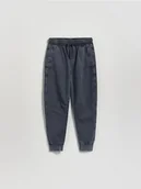 Spodnie i spodenki dla chłopców - Reserved - Joggery z efektem sprania - granatowy - miniaturka - grafika 1