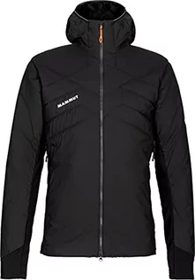 Kurtki męskie - Mammut Męska kurtka z kapturem Rime Light in Flex Hooded Jacket Men izolująca kurtka z kapturem, Czarny/Phantom, XL - grafika 1