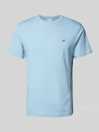Koszulki męskie - T-shirt o kroju regular fit z wyhaftowanym logo model ‘SHIELD’ - miniaturka - grafika 1