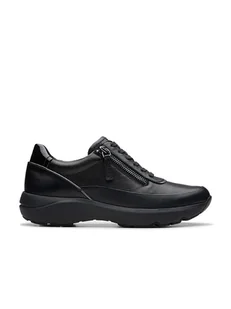 Clarks Skórzane sneakersy "Tivoli Zip" w kolorze czarnym - Trampki damskie - miniaturka - grafika 1