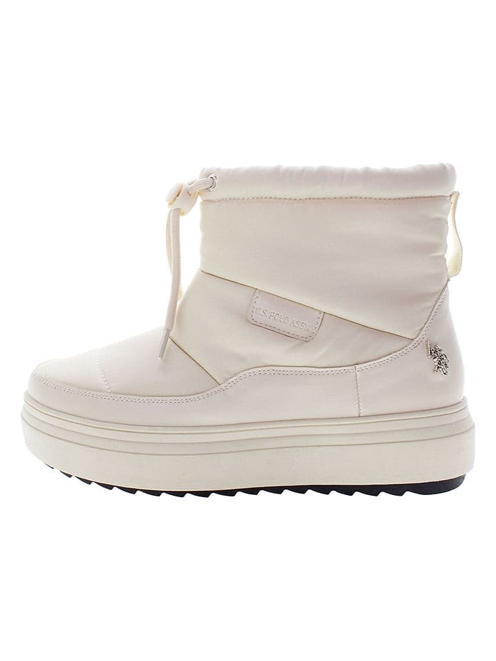 U.S. Polo Assn. Botki zimowe w kolorze kremowym