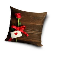 Poszewki na poduszki - CX Poszewka Dekoracyjna Walentynki Róża VAL191002 40x40 cm 13336 - miniaturka - grafika 1