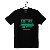 Odzież do sportów motorowych - Czarny T-shirt LEXUS IS Sportcross zielony-S - miniaturka - grafika 1