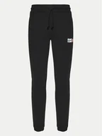 Spodnie sportowe męskie - Tommy Jeans Spodnie dresowe Entry DM0DM20277 Czarny Slim Fit - miniaturka - grafika 1