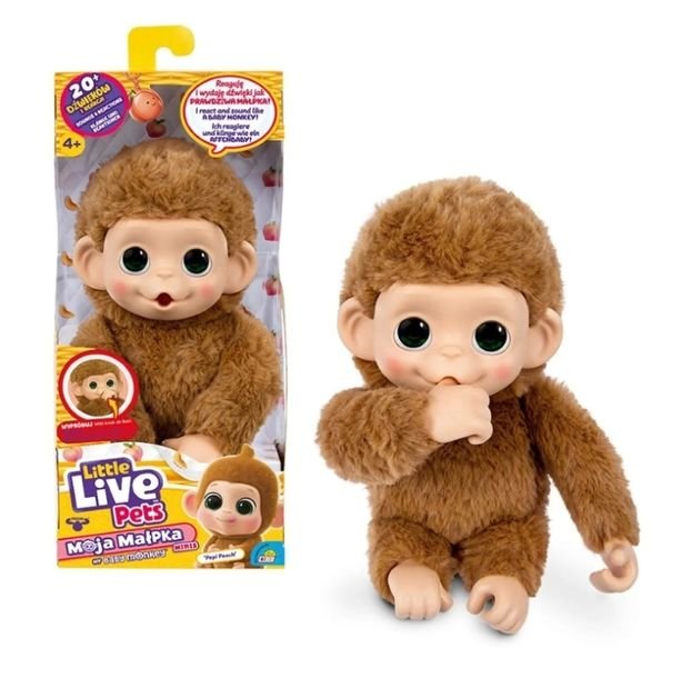Little Live Pets My Baby Mini Monkey Interaktywna Małpka Pepi Peach 26766