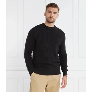 Calvin Klein Sweter TEXTURE MIX CN Regular Fit - Swetry męskie - miniaturka - grafika 1