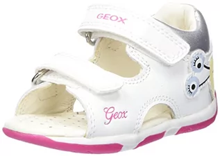 Buty dla dziewczynek - Geox Dziewczynki B Tapuz Girl sandały, biały fuksja, 18 EU - grafika 1