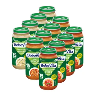 BoboVita Zestaw Mix-1 Obiadków po 15 miesiącu 12x250g - Dania dla dzieci - miniaturka - grafika 1