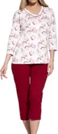 Piżamy damskie - Piżama damska z rękawem 3/4 Cornette 481/360 ADELE 3-5XL - miniaturka - grafika 1