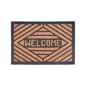 Wycieraczki - Wycieraczka Fred gumowo-kokosowa 60 x 40 cm Witamy brązowy - miniaturka - grafika 1