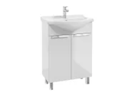 Szafki łazienkowe - Szafka łazienkowa z umywalką Defra Lily 50 cm biały połysk 001-D-05043+1520 - miniaturka - grafika 1