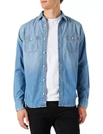Koszule męskie - Pepe Jeans Portland męska koszula rekreacyjna, niebieski (denim mh6), S - miniaturka - grafika 1