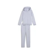 Odzież sportowa dziecięca - Młodzieżowy dres z kapturem i metalicznym wykończeniem PUMA Cool Weather Blue - miniaturka - grafika 1