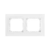 Klawisze i ramki - Ospel Impresja szkło białe ramka R-2YGC/31/00 R-2YGC/31/00 - miniaturka - grafika 1