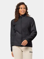 Odzież trekkingowa damska - Jack Wolfskin Polar High Curl Jacket 1708732 Czarny Regular Fit - miniaturka - grafika 1