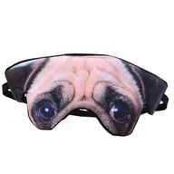Akcesoria do bielizny - 3D Wzór psa Maska na oczy Zabawny odcień Drzemka Pokrowiec Opaska na oczy Maska do spania Opaska na oko Gogle do spania (Mops) Multi - miniaturka - grafika 1