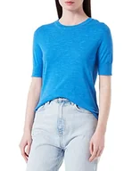 Swetry damskie - s.Oliver Damski sweter, krótki rękaw, niebieski, 38, niebieski, 38 - miniaturka - grafika 1