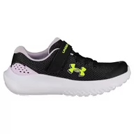 Buty dla dziewczynek - Under Armour Dziewczęce UA GPS Surge 4 Ac buty do biegania, Black Purple Ace High Vis Yellow, 30 EU - miniaturka - grafika 1