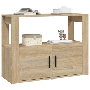 Szafka, dąb sonoma, 80x30x60 cm, materiał drewnopochodny - Szafki do salonu - miniaturka - grafika 5