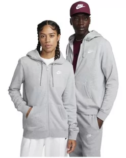 Nike Damska bluza z kapturem W NSW Club FLC Fz, ciemnoszara/biała, M, ciemnoszary/biały., M - Bluzy damskie - miniaturka - grafika 1
