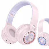 Słuchawki - HOCO W50 różowe - miniaturka - grafika 1