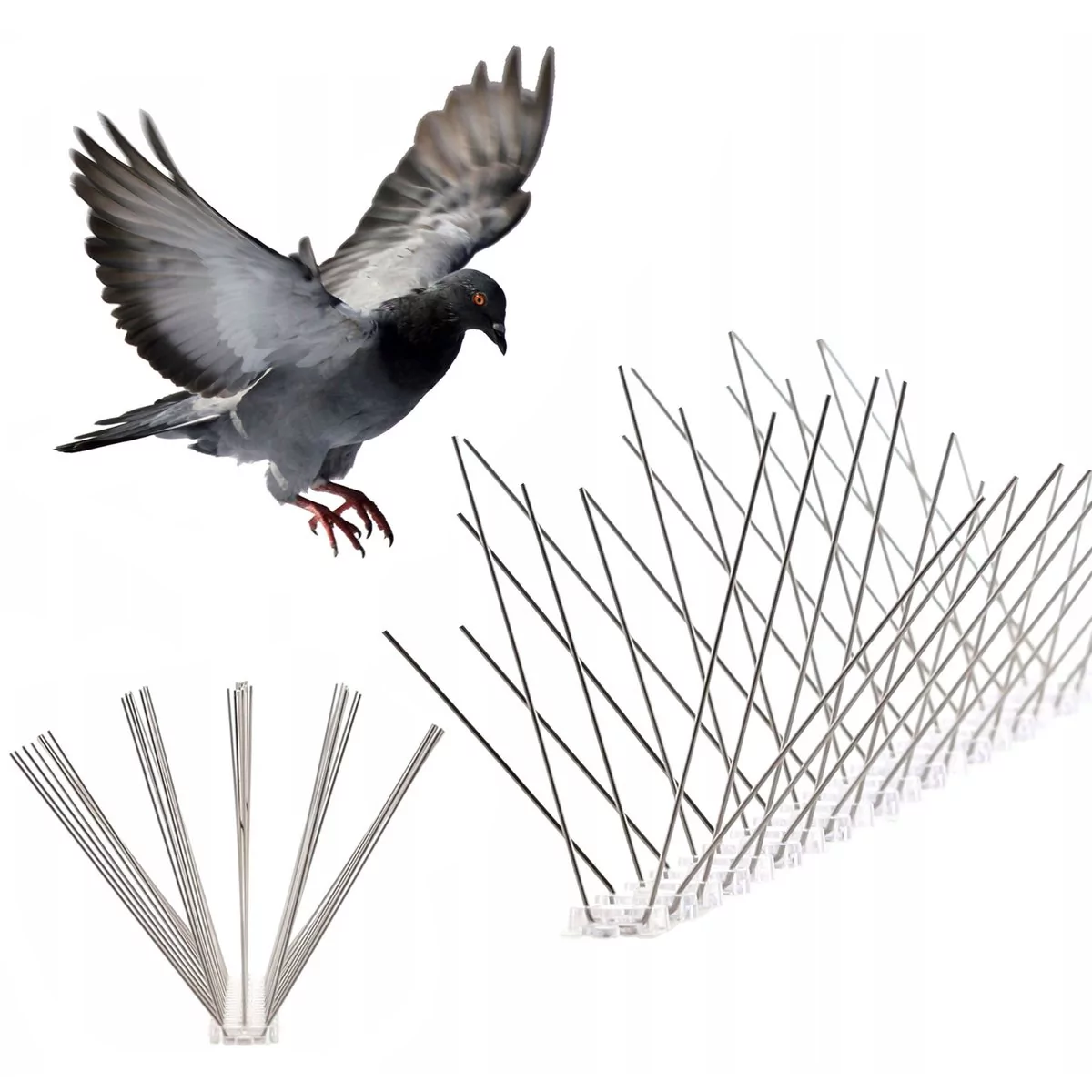 Metalowe kolce na gołębie, kolce na ptaki 50cm 40 kolców 0,5 m