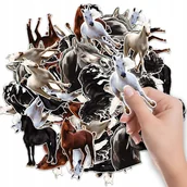 Szkolne artykuły papiernicze - NAKLEJKI NA ZESZYT NALEPKA Z POSTACIAMI KONIE HOBBY HORSE WZORY 6 SZT - miniaturka - grafika 1