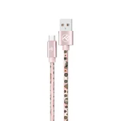 Kable USB - Tellur Graffiti Usb To Type-C Cable, 3A, 1M, Pink - miniaturka - grafika 1