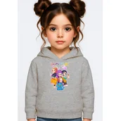 Bluzy dla dziewczynek - BLUZA DZIECIĘCA K-POPOWE ŁOWCZYNIE DEMONÓW HUNTRIX 104 Z KAPTUREM - miniaturka - grafika 1