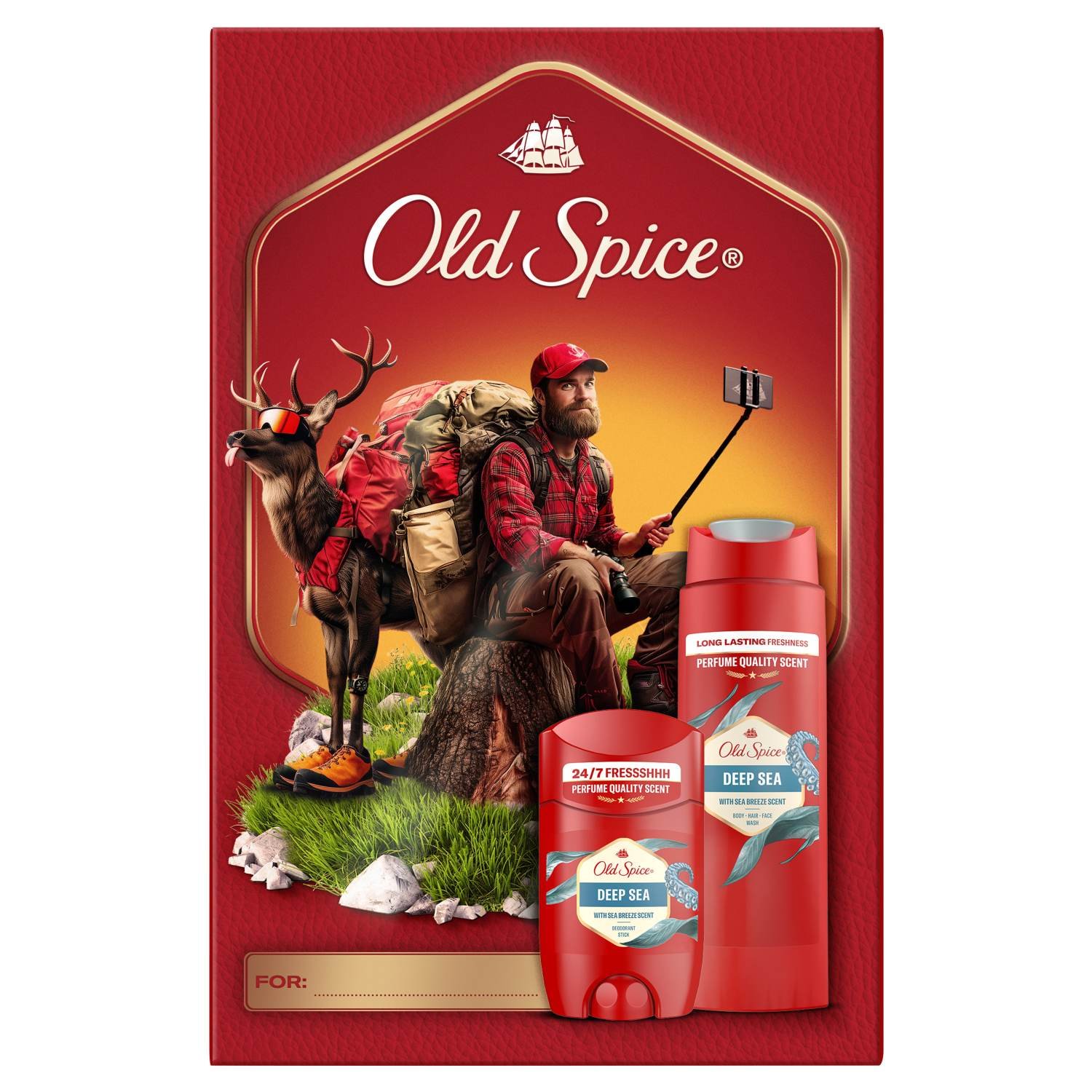 Old Spice zestaw Base DeepSea: Deo stick 50 ml + Żel pod prysznic 250 ml