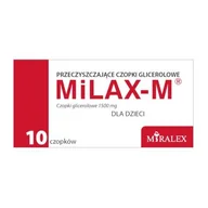 Układ pokarmowy - Wyrób medyczny, MILAX-M Przeczyszczające czopki glicerolowe dla dzieci 10 szt. - miniaturka - grafika 1