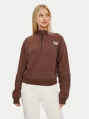 Bluzy damskie - Reebok Bluza Coverup 10007628 Brązowy Regular Fit - miniaturka - grafika 1