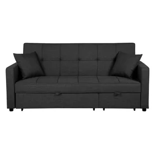 Beliani Sofa rozkładana ciemnoszara GLOMMA - Sofy i kanapy - miniaturka - grafika 1