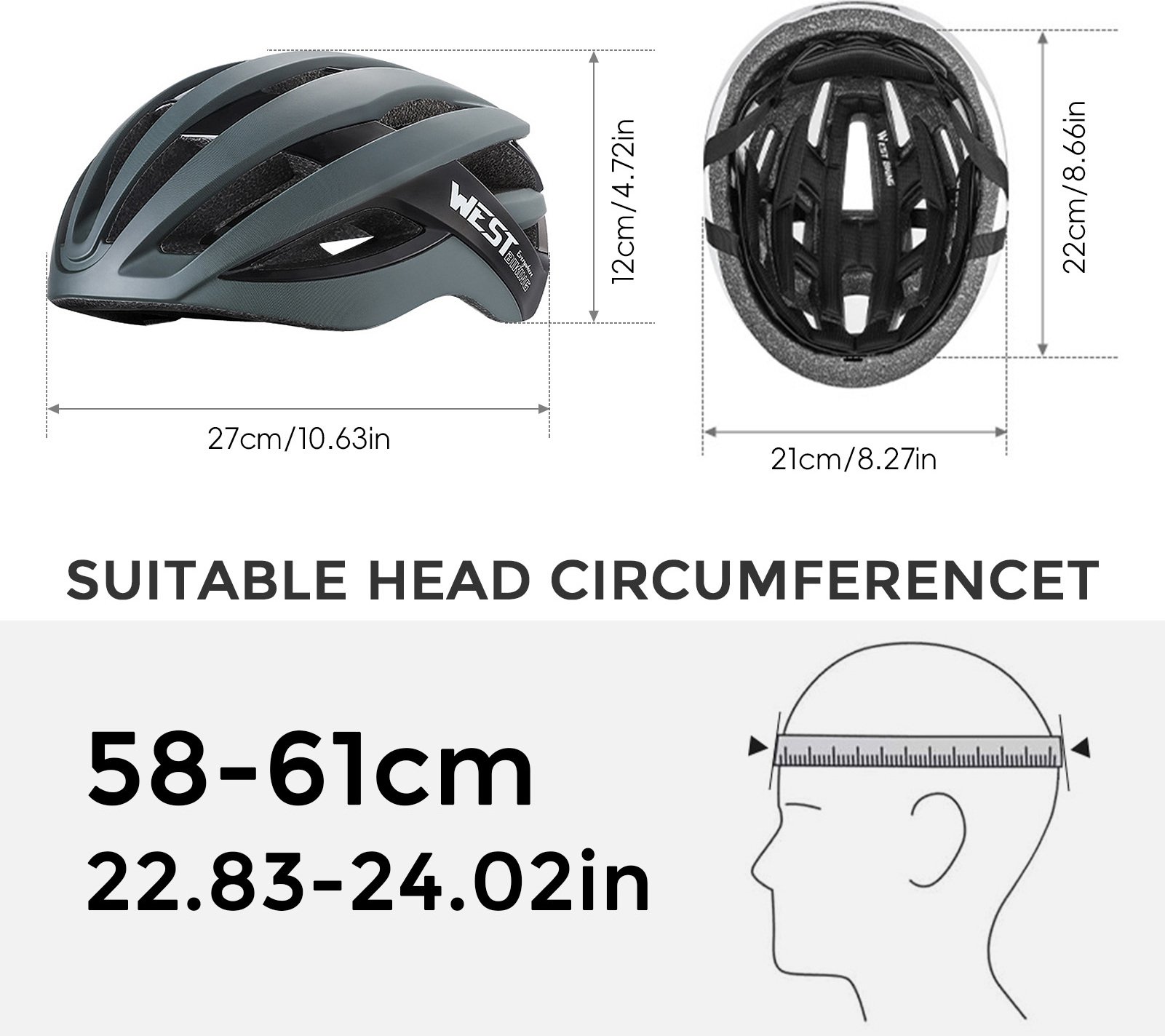Kask rowerowy WEST BIKING dla dorosłych, lekki, regulowany, dla mężczyzn i kobiet, odporny na zderzenia, wygodny kask dla rowerzystów górskich
