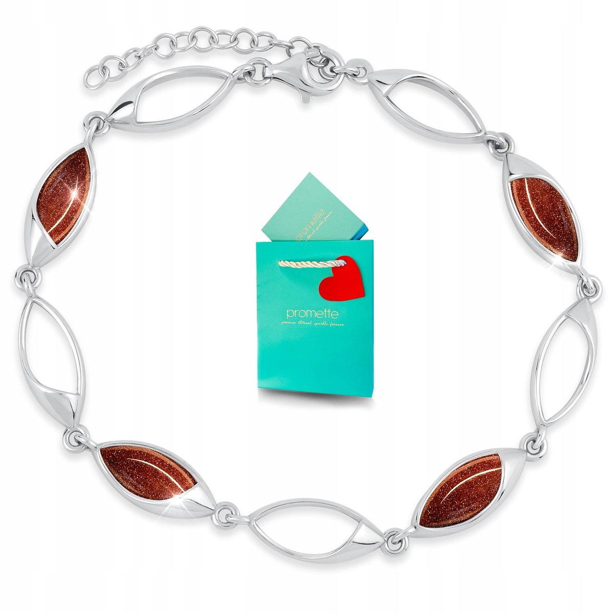 Bransoletka piasek pustyni srebrna damska z piaskiem kamień srebro 925